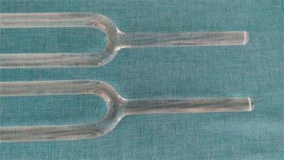 China Sound therapy quartz tuning fork with rubber mallet for long lasting sound for sale