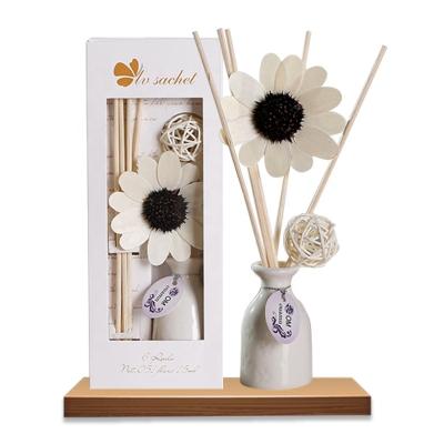 China Factory Supply Rattan Fragrance Oil Label Essential Oil Bottle Scented Room Custom Private Spray Ceramic Bottle Reed Diffuser for sale