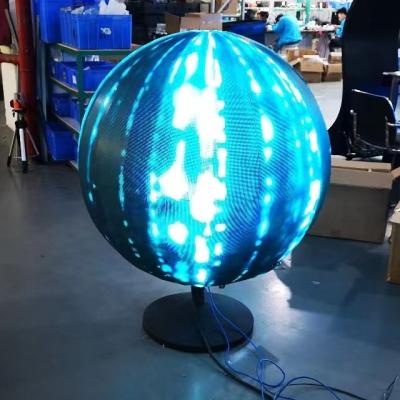 China Lionled P2 Indoor High Resolution Flexible Led Display Screen With A Spherical Shape for sale
