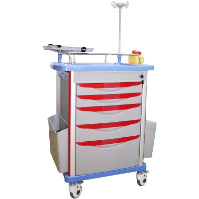 China ORP601-ET ABS Medical Emergency Trolley Modern Popular Medical Trolley Hospital Medical Nursing Cart for sale