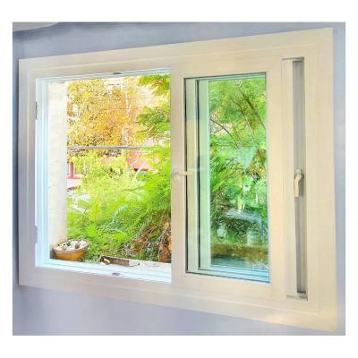 China Double glazen PVC-schuifvensteroplossingen 62mm/80mm/82mm Profielserie en gehard glasontwerp Te koop