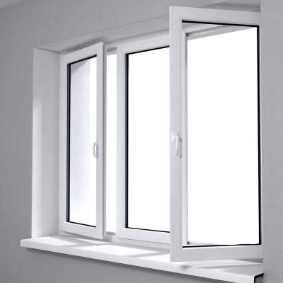 China Waterproof Pvc Double Glass Casement Window Plastic Patio French Casement Swing Window for sale