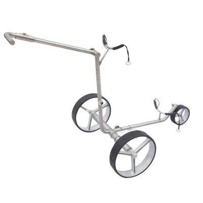 China Golf Cart Push Cart 3 Wheel Titanium Or Stainless No Power Push Cart Pull Three Wheel Golf Cart for sale