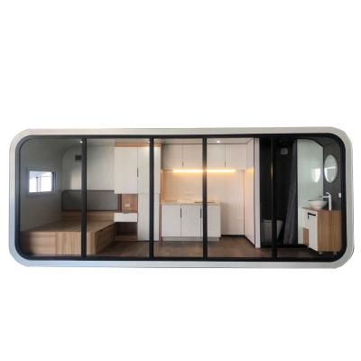 China Modern Style Single Apartment Glass Sunshine Room Apple Cabin for sale