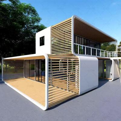 China Prefabricated ApplePod Cottage 40FT Apple Cabin House Residential Villa Working Use for sale