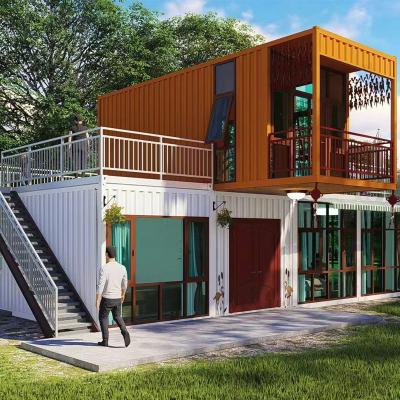 China 20ft Tweesprongse moderne flat-pack huis modulair geprefabriceerd hotel-stijl appartement Te koop