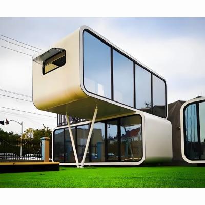 China Modern Capsule Apple Cabin Luxury Villa Prefab House 20ft 40ft Modular Apple House Modern Design Steel Cabin Apple à venda