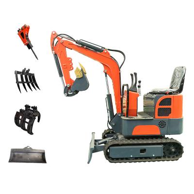 China Cheap Rubber Excavator Micro Excavator 0.8ton 1ton Easy Operation Track Mini Excavator for sale