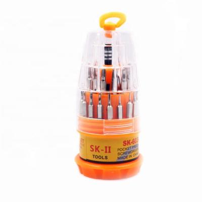 China Ratchet Handle Mobile Phone Watch Laptop Toy Repair Tools 31 in 1 Precision Screwdriver Bit Set 31pce for sale
