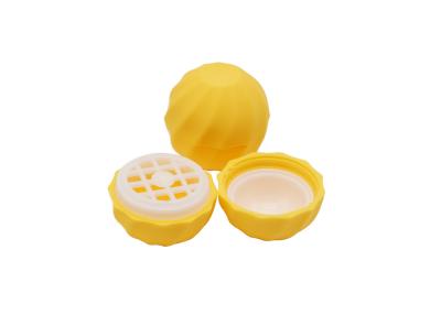 China Small MOQ Yellow Cosmetic Lip Balm Tube 7g Plastic Ball Shape Lip Balm Tube for sale