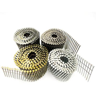China Flat Screw Smooth Shank/Ring/Roof Coil Nails Coil Roofing Wire Nails Factory EPAL OEM Manufacturer for sale