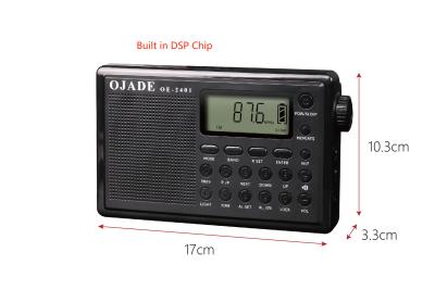 China Portable AM FM Radio Receiver Multi-functional rechargeable with Bluetooth and Telescopic Antenna for sale