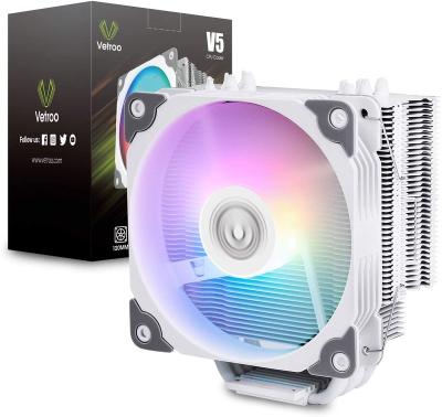 China White Computer Case USA Dropshipping CPU Air Cooler With For Intel LGA 1200/115X AMD Ryzen AM4 w/Addressable RGB Lighting Sync for sale