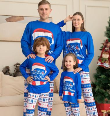 China Residential Pajamas Suit Newcomer Striped Letter Printing Residential Pajamas Suit Parent-child Clothing for sale