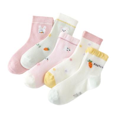 China New Arrival Air Comfy Cartoon For Girls Combed Cotton Mid-Calf Length Sock S-XL for sale