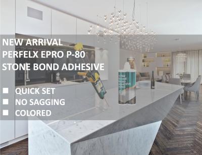 中国 Fast curing, toxicity-free, firm after curing bonding material for stones, no Sagging Perflex ston adhesion 販売のため