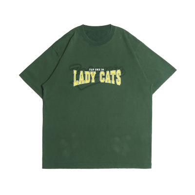 China Anti-Wrinkle Heavy Cotton Pullover Round Neck Premium Unisex Polyester Printed T-shirt 280g New Design Luxury Quality for sale
