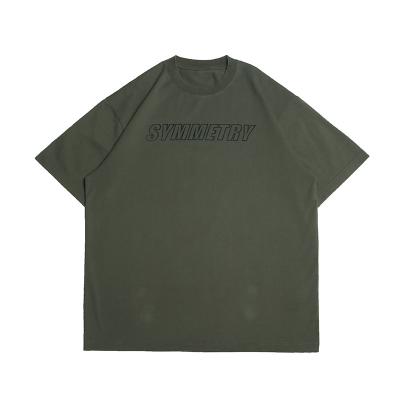 China Anti-wrinkle summer wholesale hot sale custom pattern couple t-shirt 100% cotton and heavy high quality 280g t-shirt for sale