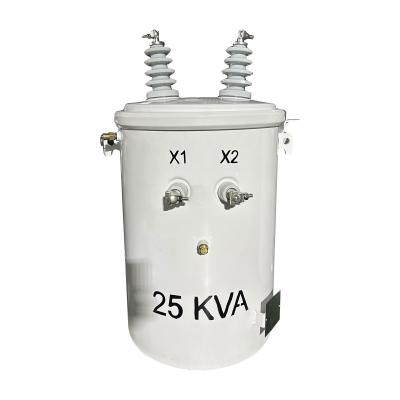China 25KVA Single Phase Pole Distribution Transformer 12470V To 277V ANSI IEEE for sale
