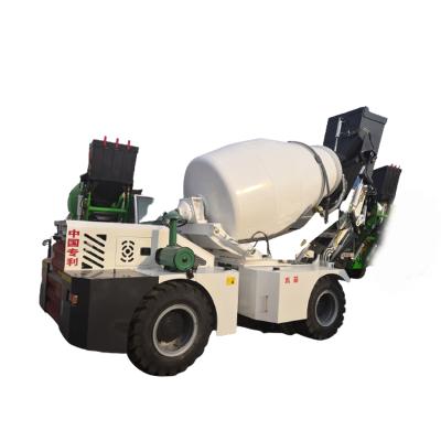 China Construction works 3CBM Mobile Concrete Hydraulic Self Loading Mixer Cement Weighing Machine for sale
