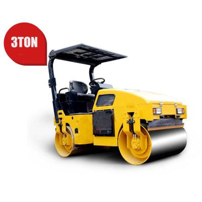 China Construction works road roller for sale vibratory double drum road roller machine 3ton with good price for sale