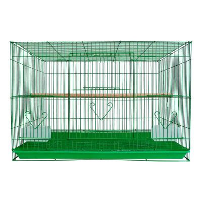 China Large Size Iron Breathable Handmade Wire Bird Cage Parrot Bird Cage Folding Pet Supplies for sale