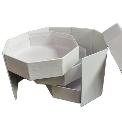 China Handmade Custom Luxury Packaging 4 Layers Hexagon Box Paper Box for sale
