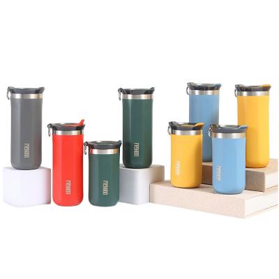 China Sustainable 350/450ml Thermal Mug Tumbler Vacuum Cup Double Wall Stainless Steel Travel Coffee Mug Insulated Beer Tumbler With lid for sale