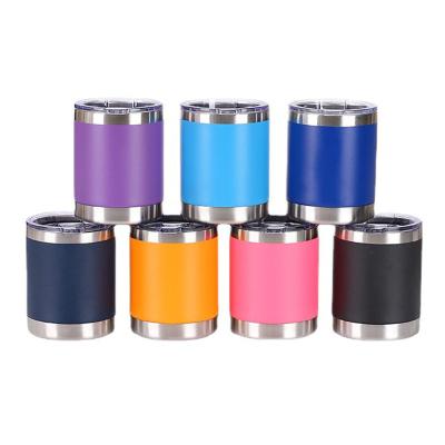 China Sustainable 10oz Double Wall Stainless Steel Travel Coffee Mug Insulated Win Beer Tumbler Thermal Mug Vacuum Cup Tumbler With lid for sale