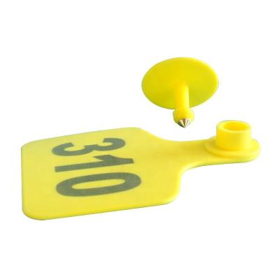 China Easily Assembled veterinary livestock cattle cow horse TPU laser printing number ear tags for farm cattle for sale