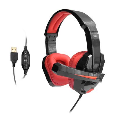 China Usb estéreo de los auriculares del juego de 3.5m m sobre las auriculares atadas con alambre oído del ordenador para la PC ps4 del xbox con el auricular del juego de la luz del rgb en venta