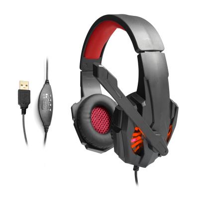 China 20KHz ató con alambre los auriculares estéreos plegables ajustables del auricular del juego para el ordenador en venta