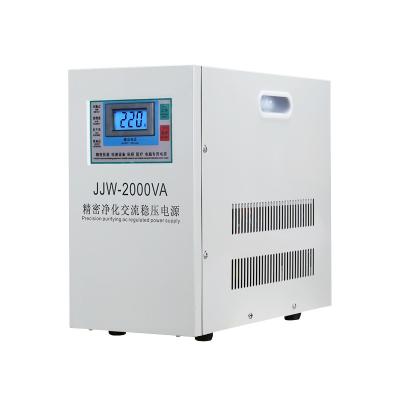 China Electrical Equipment JJW 2000VA Input 175v to 260v Single Phase Precision AC Purifying Regulated Power Supply Stabilizer for sale