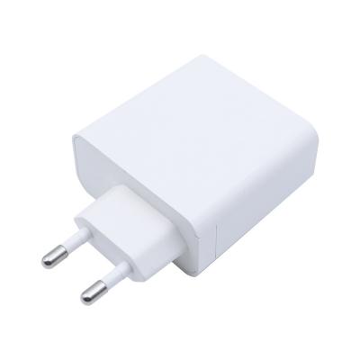 China Fast Charging Speed New Three Type C Power Adapter PD 65W PD 65W Charger Socket Fast Charging Cube USB-C Adapter Two Port One USB Charger for sale