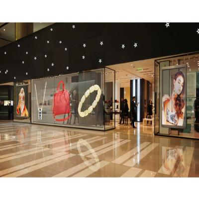 China 1000*1000mm Full Color Transparent LED Panel , Indoor Transparent Glass LED Screen Wall for sale