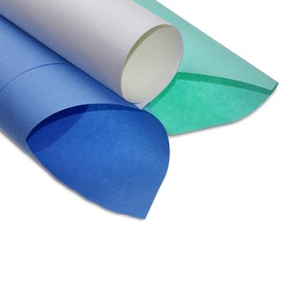 China Hospital Use Autoclave Sterilization Pancake Wrapping Paper Wrinkle Paper Medical Green Blue White For Medical for sale