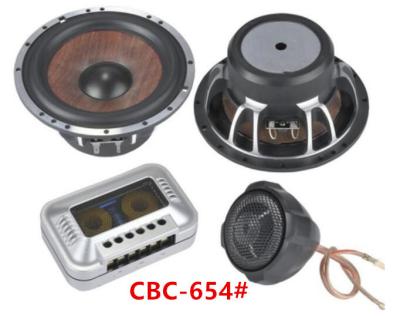 China CBC-654 6.5''Car component speaker 1.2''Vc Wooden Woven Compound Cone with rubber-edge ,25Ø Neodymium ,silk dome for sale