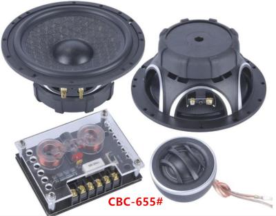 China CBC-655 6.5''Car component speaker 1.2''Vc Wooden Woven Compound Cone with rubber-edge ,25Ø Neodymium ,silk dome for sale
