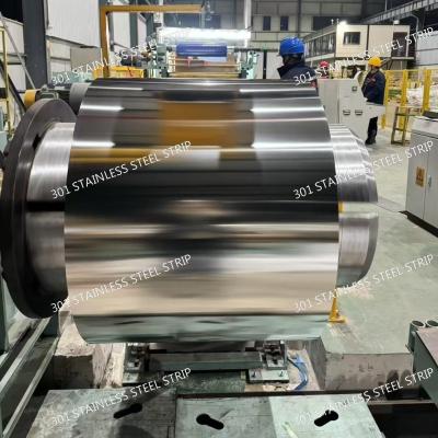China SUS301 Full Hard Stainless Steel Strip Stock Thin Gauge Strips with Exceptional Durability & Formability for sale