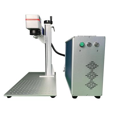 China 20w 30w 50w Water Cooled High Speed Maker Split Fiber Laser Marking Machine for sale