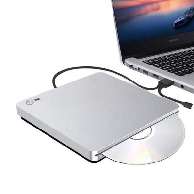 China External External Slim DVD CD Burner Portable External Touchu out DVD CD Drive Writer for Laptop desktop for sale