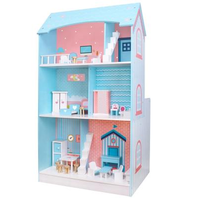 China Pretend Play Custom Wooden Wooden Dollhouse Kids Pretend Play Set Cooking Set With Accessories Pots Strainers Utensils Toys For Kids for sale