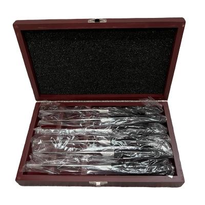 China Best Viable Steak Knife Set 6 Pieces Set Stainless Steel Hollow Handle Steak Knife With Wooden MDF Gift Box for sale