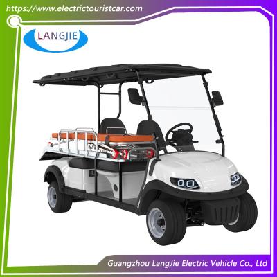 China 2 Seats+1 Bed Electric Golf Carts AC Motor 5KW Electric Ambulance Car For Hospital for sale