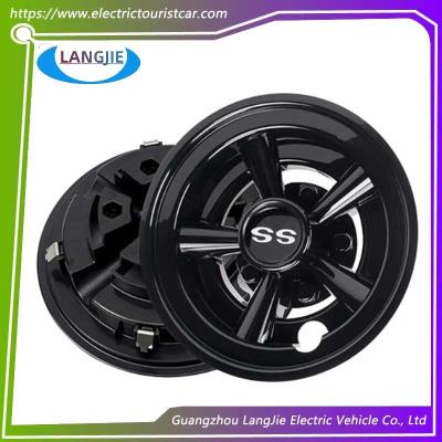 China 8-Inch Golf Cart Yamaha Black Circular Wheel Hub Cover Parts for sale