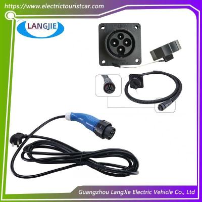 China Electric Golf Cart Accessories EXCAR Charging Cable And Charging Socket for sale