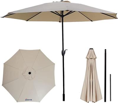 China Sun Wind Rain Proof Outdoor Garden Restaurant Cafe Hotel Patio Umbrella 10Ft Market Led Patio Furniture Sets Umbrella Waterproof for sale