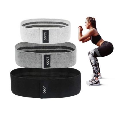China Hip Resistance Bands New Design Can Custom Logo Set of 3 Exercise Stretch Hip Circle Booty Band Gym Fitness Glute Resistance Bands for sale