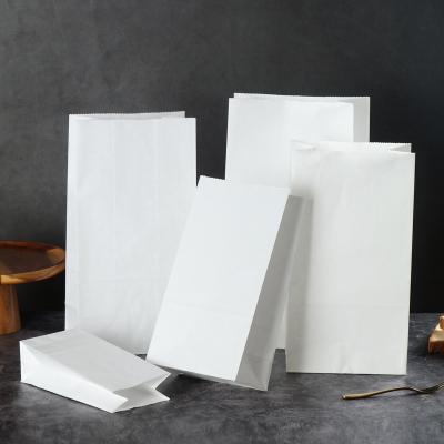 China Recyclable Wholesale Kraft Food Paper Bag Grocery Sandwich Takeaway Fast Food Packaging Bags for Lunch Recycled Brown Color Recyclable for sale