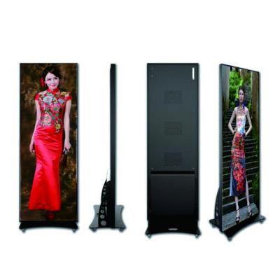 China Removable Smart Advertising Picture Display P2.5 Led Poster Display Screen For Shopping Malls, Hotels, Airports, Or High Speed (W)640mm x (H)1600mm for sale